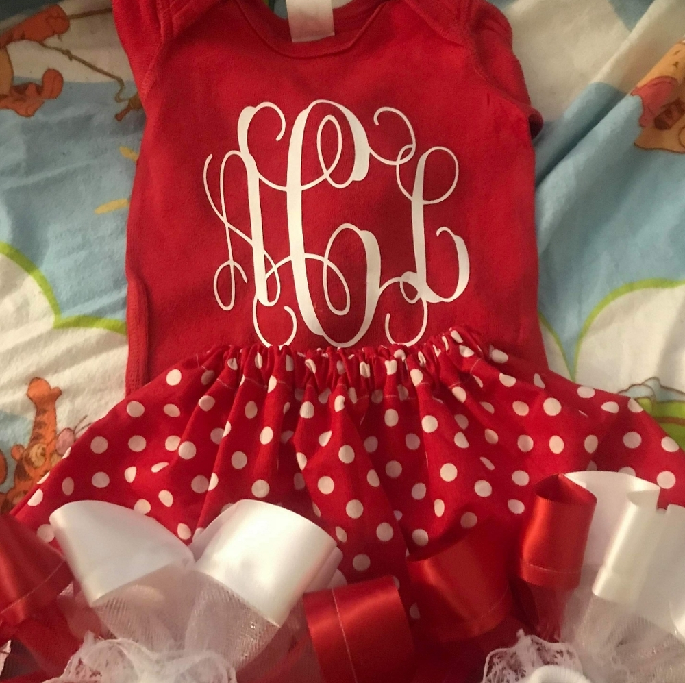 Monogrammed onesie